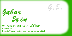 gabor szin business card